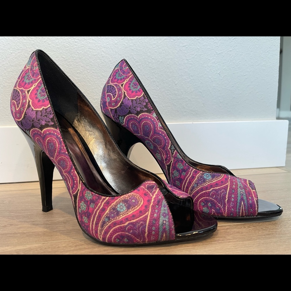 Purple Paisley Sexy Heels